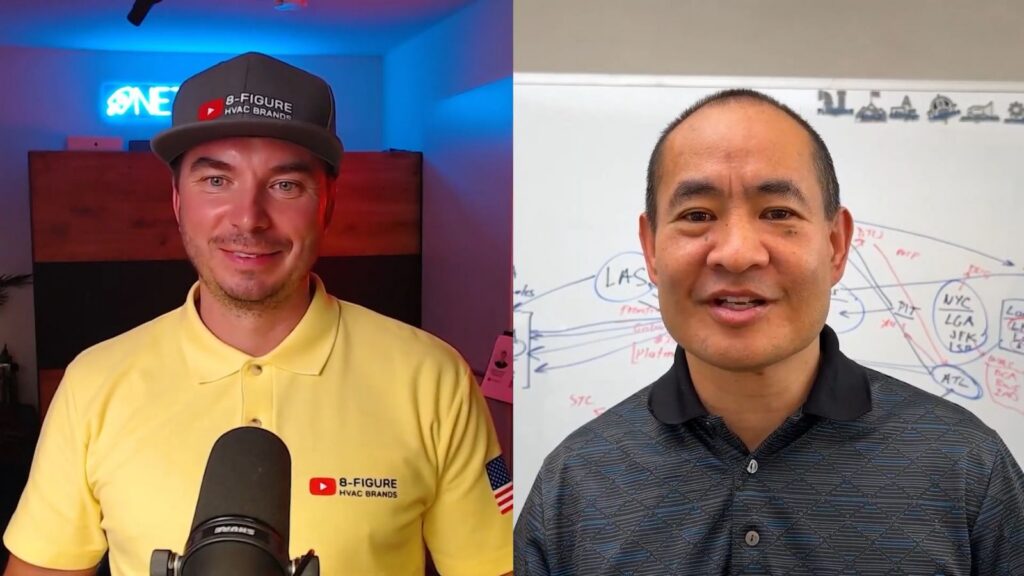 Daniel Dramshev and Dennis Yu talk about AI agents for HVAC companies on the 8-Figure HVAC Brands Podcast