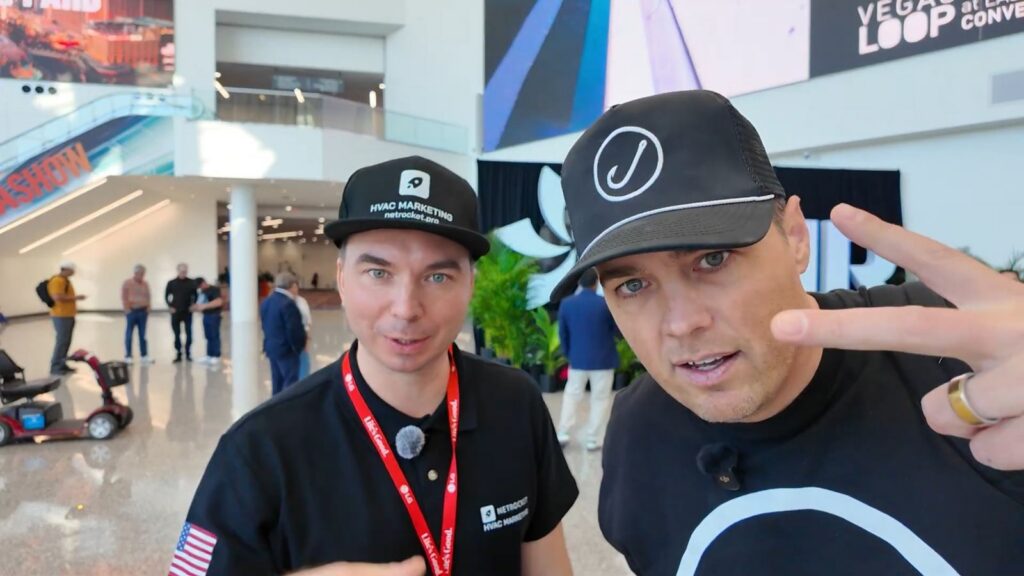 Daniel Dramshev and Tim Hook at AHR Expo in Las Vegas