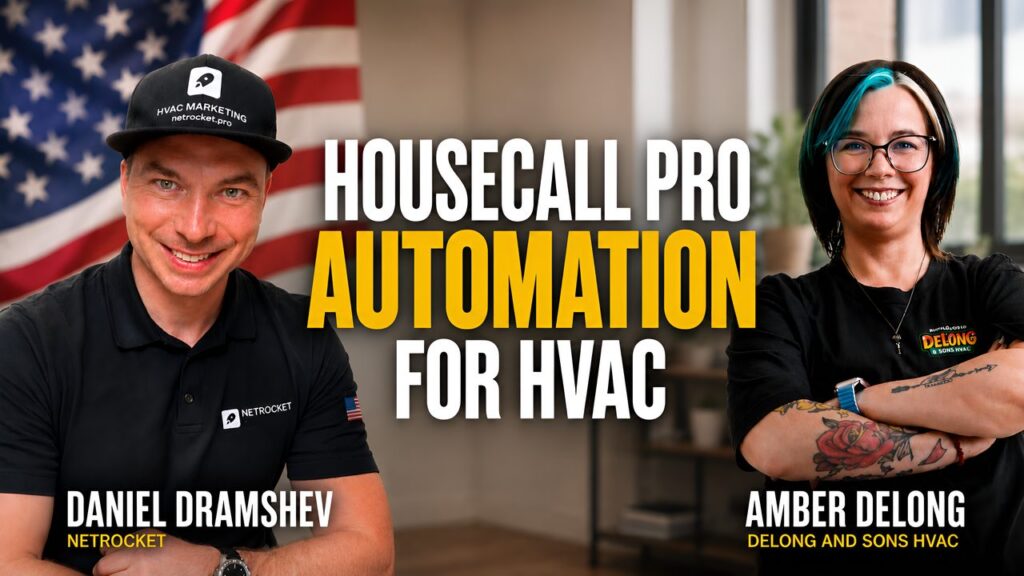 Housecall Pro automations for HVAC companies, Amber DeLong interview on the 8-Figure HVAC Brands Podcast