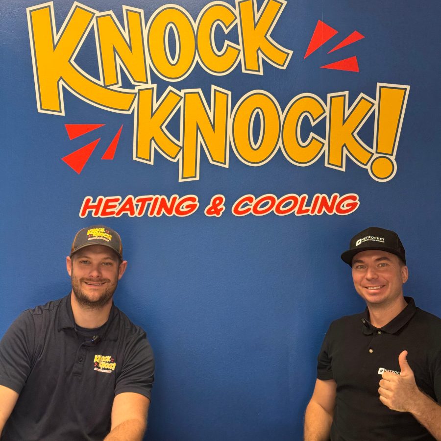 Knock Knock Heating & Cooling owners with the Netrocket team